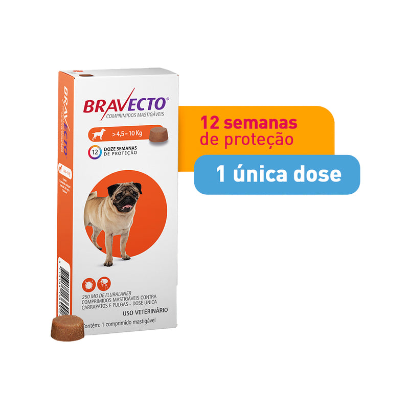 Bravecto Cães Oral 4,5 a 10 kg