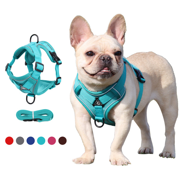 New pet traction rope spot wholesale reflective breathable cat harness vest style pet harness