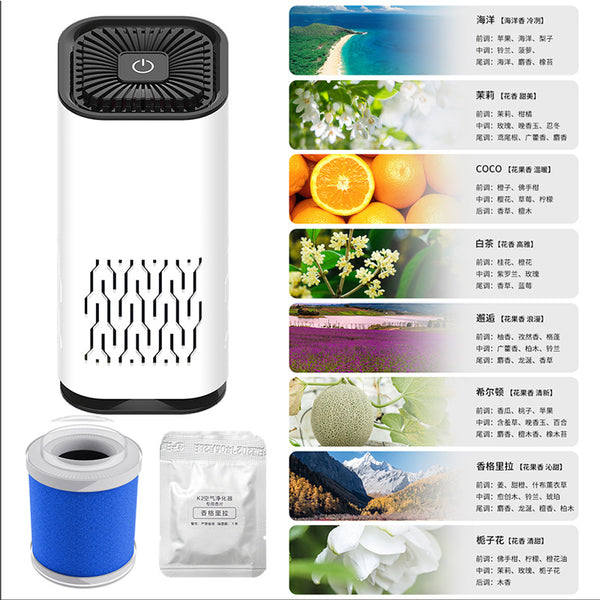 Cross-border car air purifier small mini negative ion odor removal formaldehyde portable indoor office purification